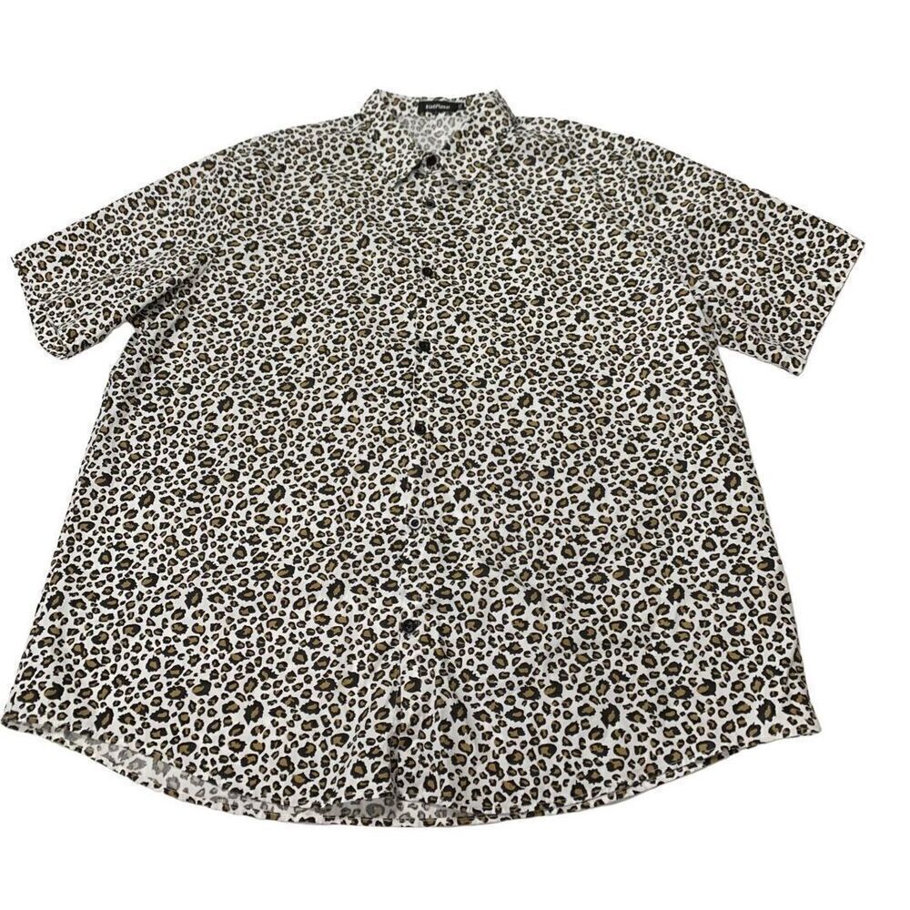Cheetah Patterned Button Down Top